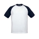 T-shirt B&C Base-Ball 180g - 100% Algodão